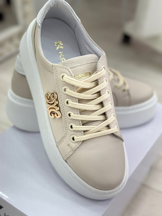 Pantofi Piele Naturala Crem