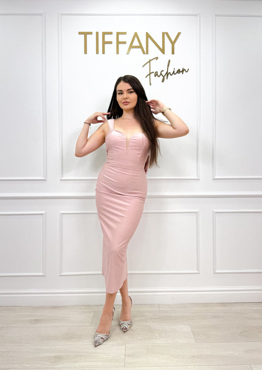 Rochie Viviana Roze Shine