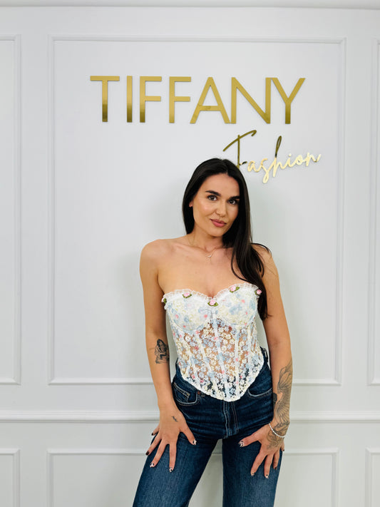 Corset Flora Blue