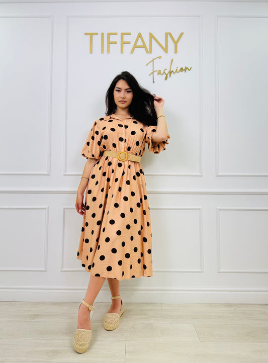Rochie Calby Pudra