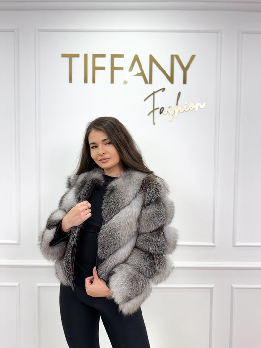 Geaca Blana Naturala Avis Gray