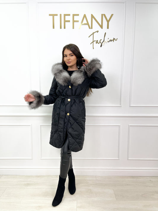 Geaca Blana Naturala Viva Gray