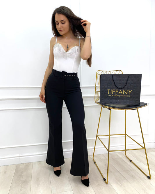 Pantaloni Arol Black Evazati