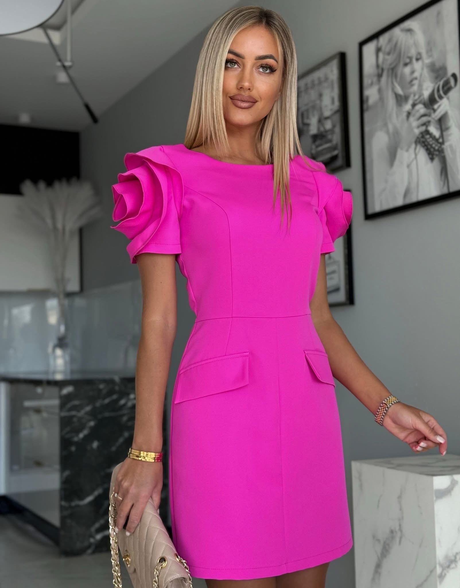 Rochie Sorina Fuchsia