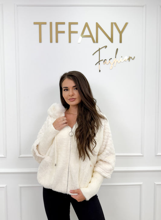 Cardigan Rosy White