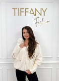 Cardigan Rosy White