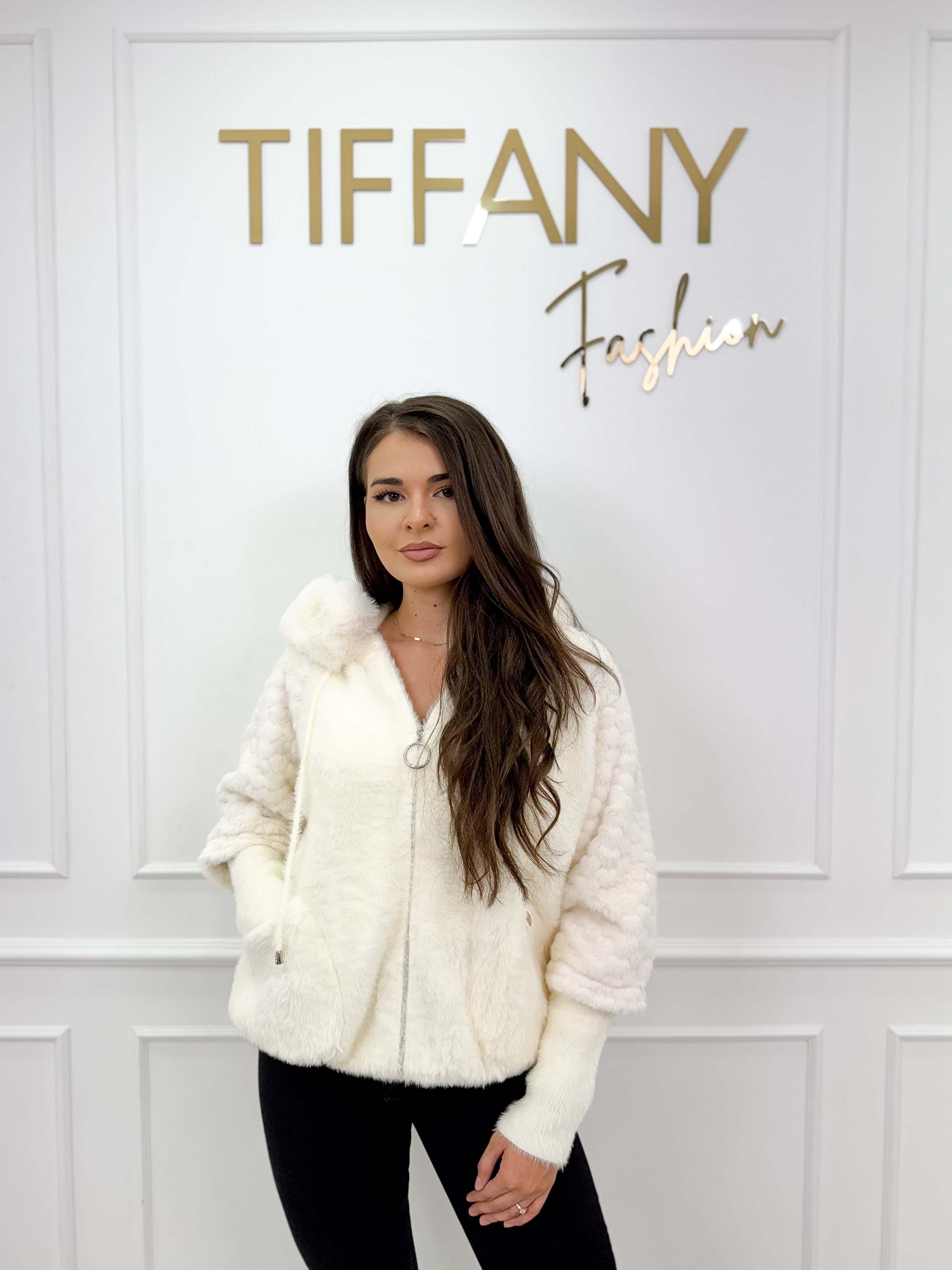 Cardigan Rosy White