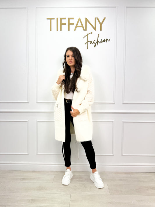 Cardigan Fely White