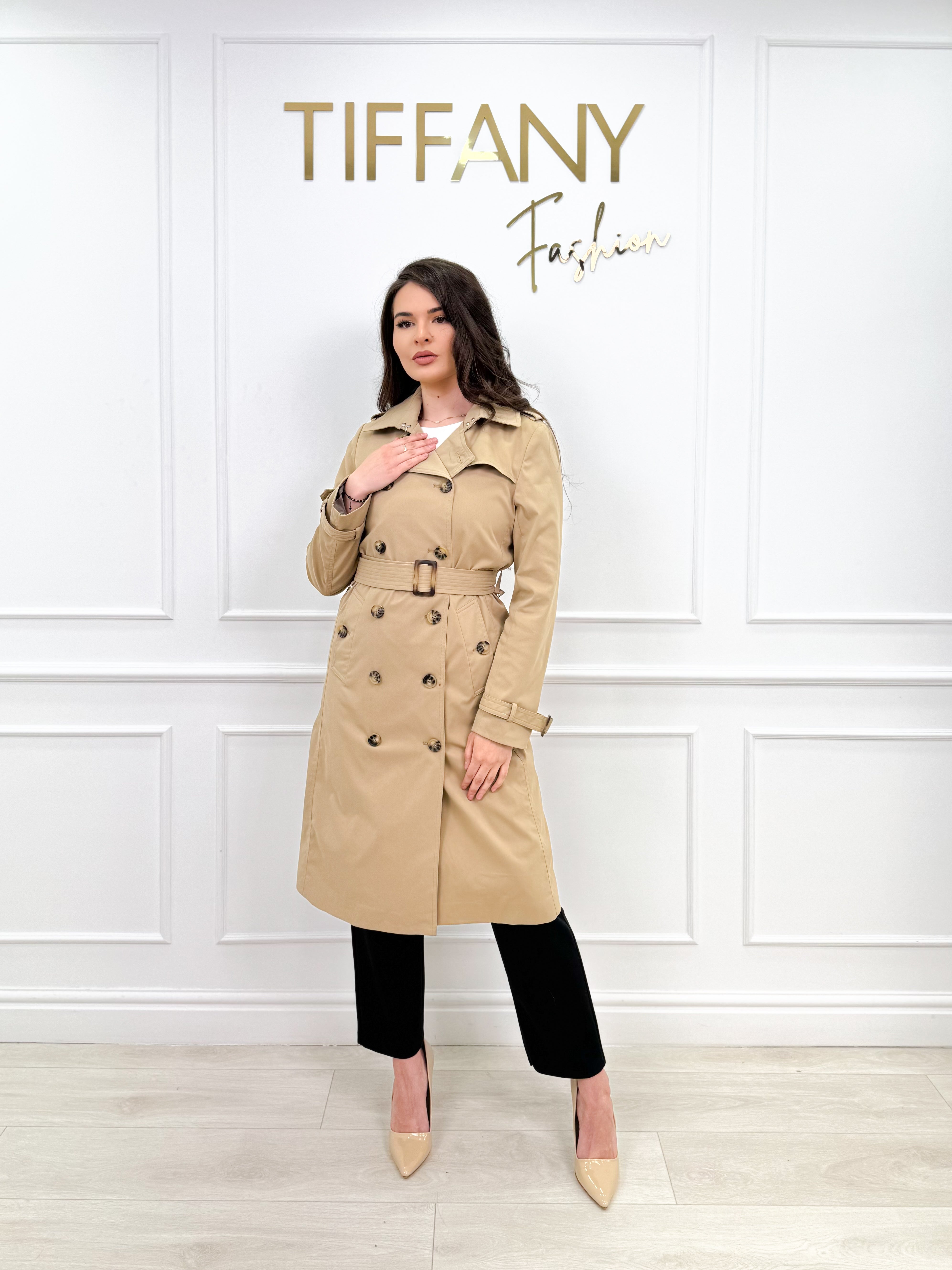 Trench Lisse Bej