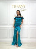 Rochie Larisa Blue Petrol