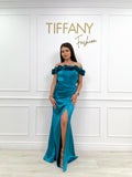 Rochie Larisa Blue Petrol