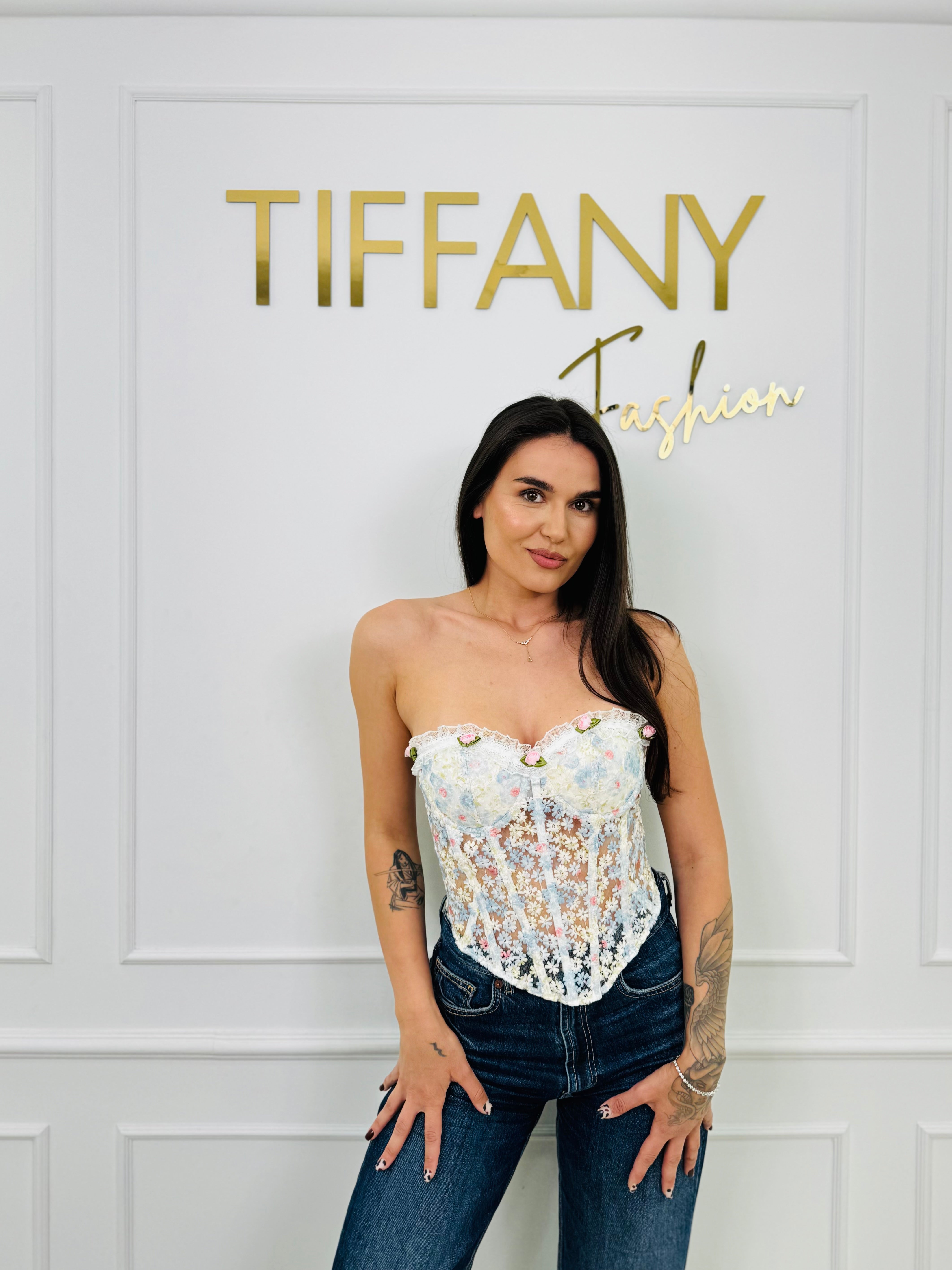 Corset Flora Blue