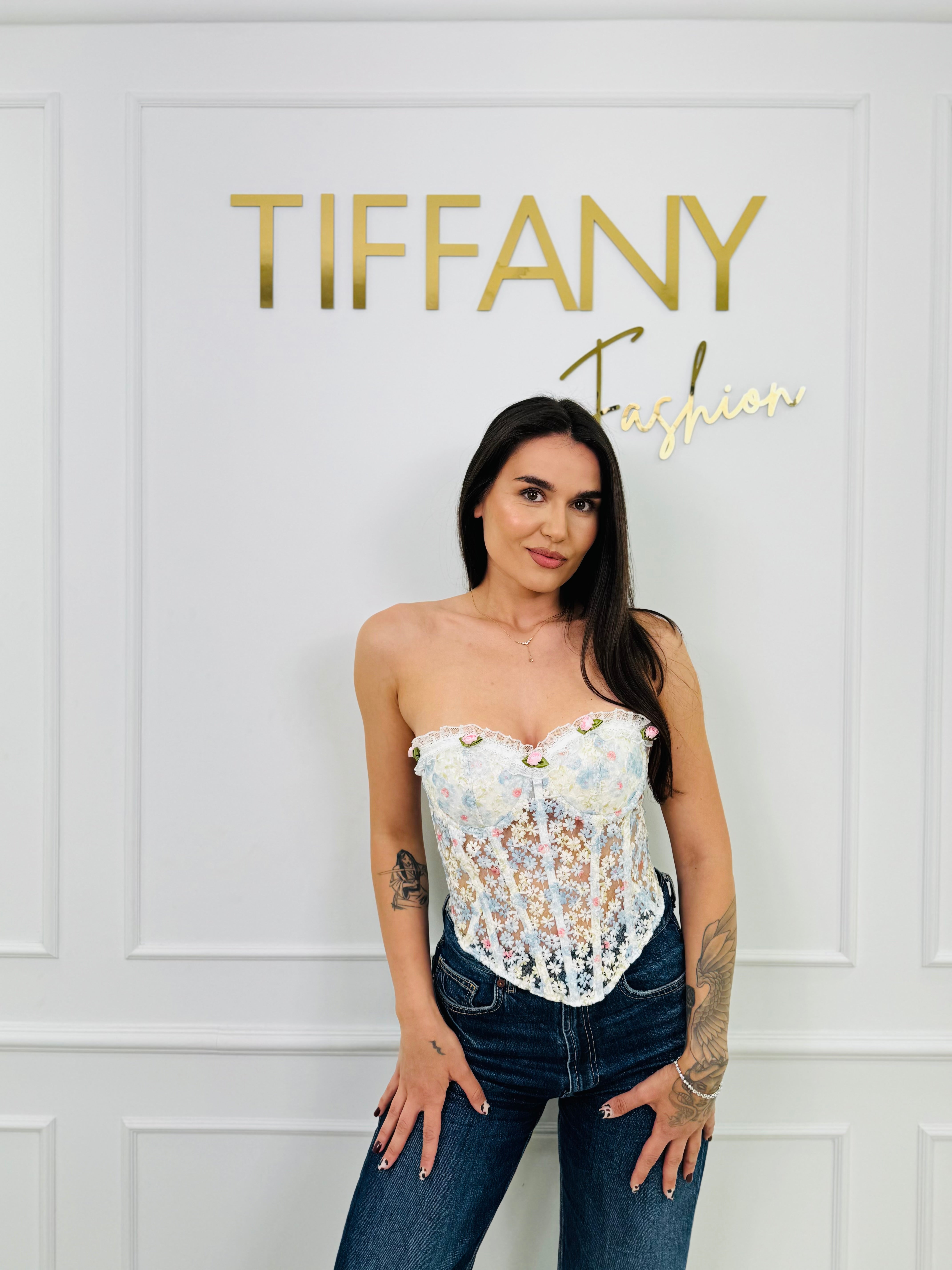 Corset Flora Blue