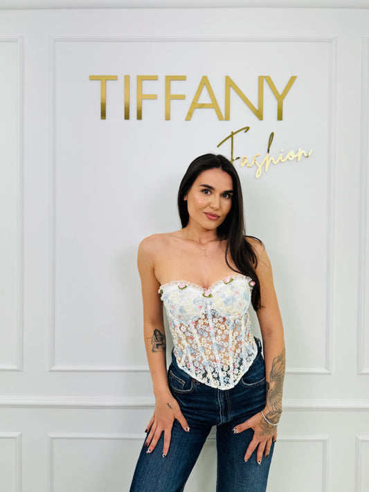 Corset Flora Blue