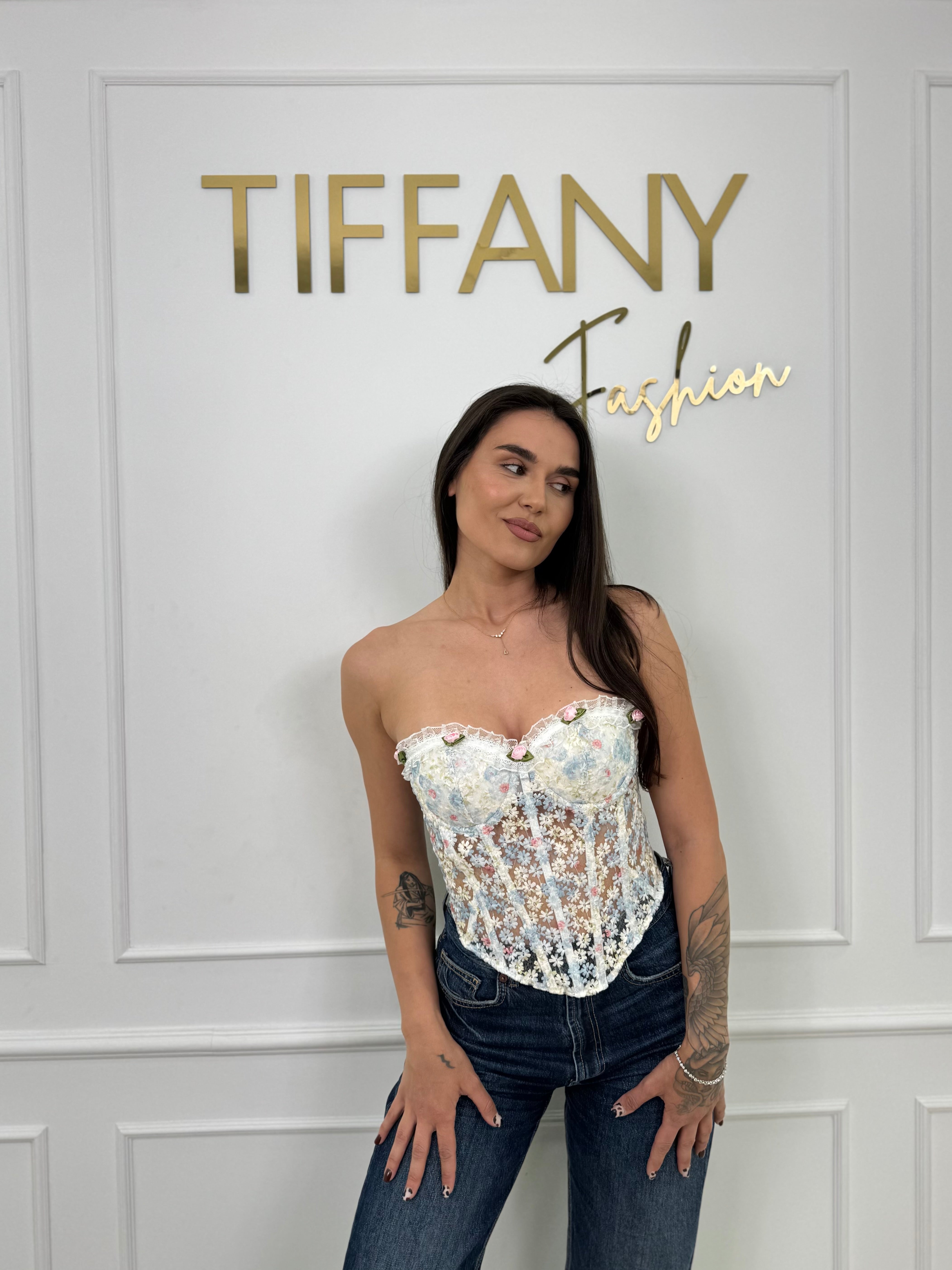 Corset Flora Blue