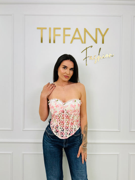 Corset Flora Roze