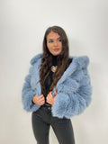 Geaca Blana Tiara Blue