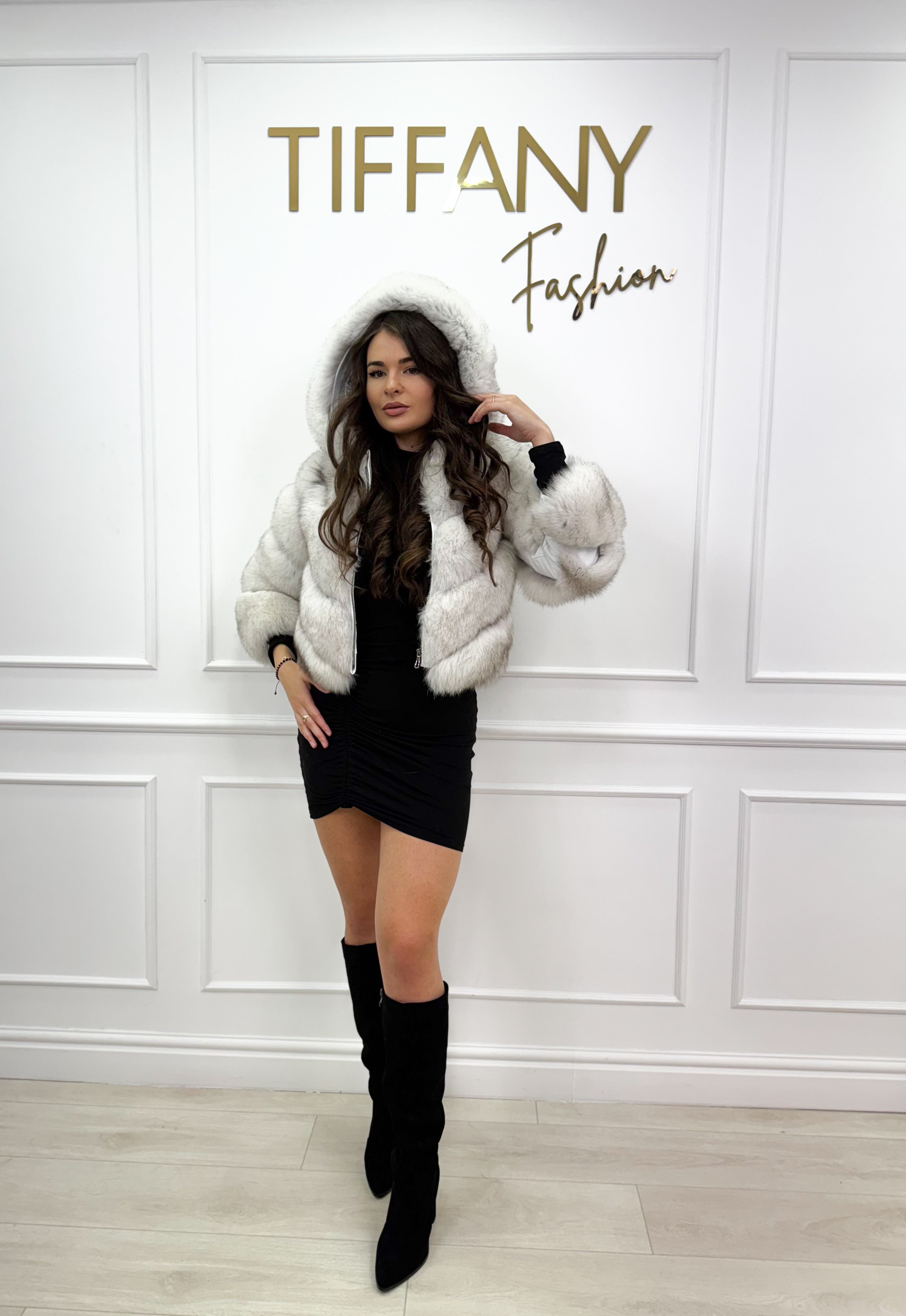 Geaca Blana Naturala Zika White