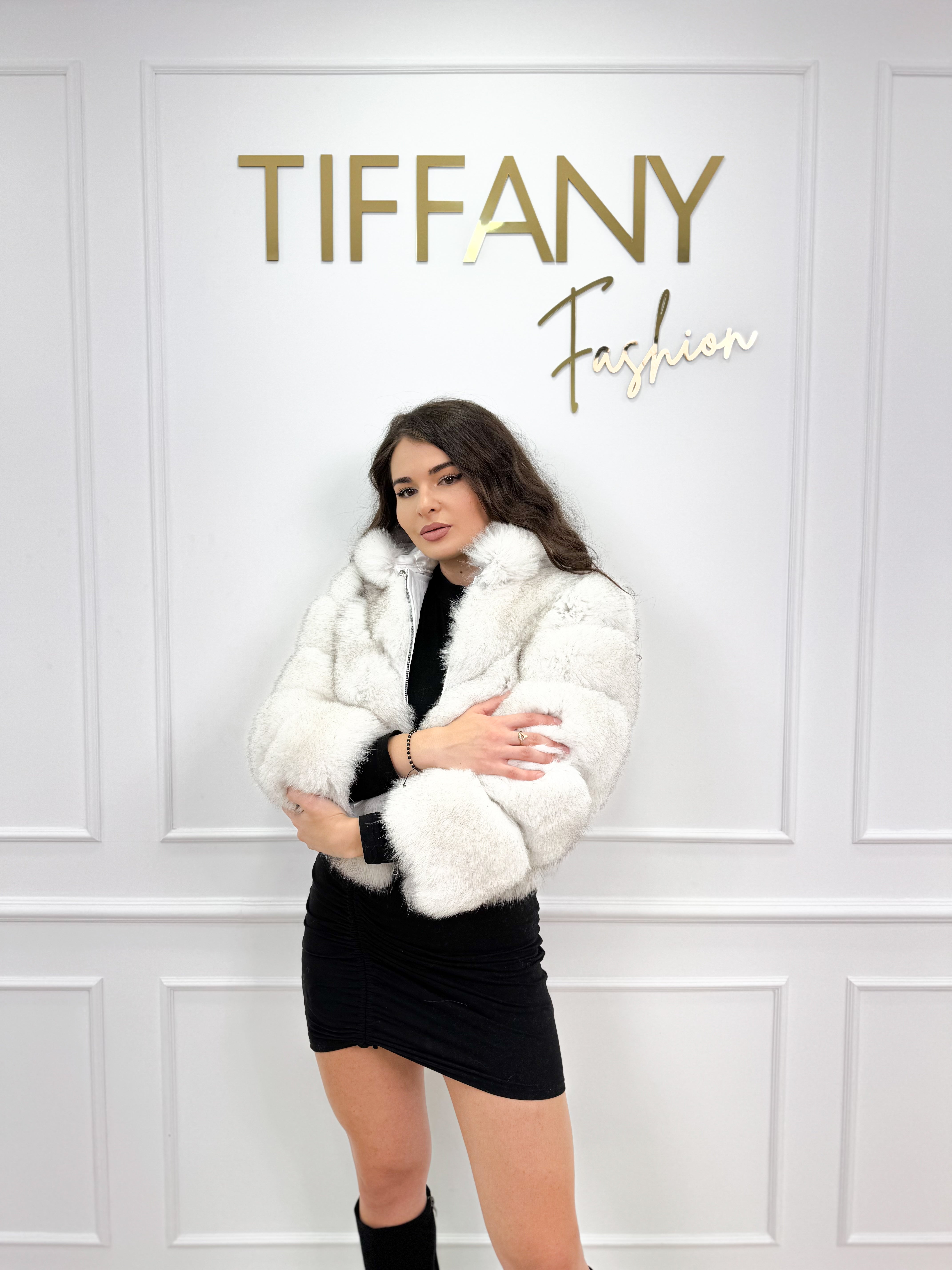 Geaca Blana Naturala Zika White