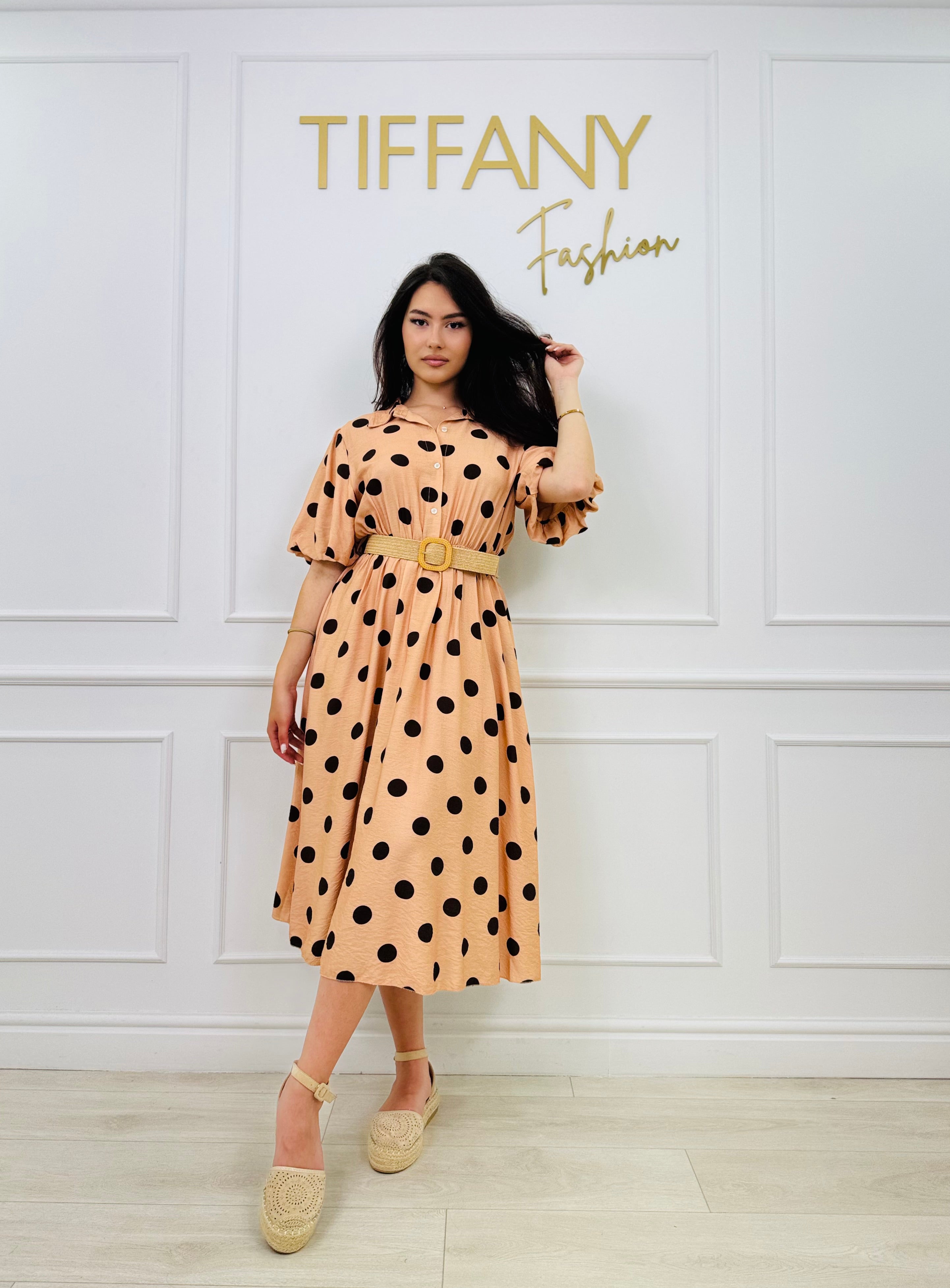Rochie Calby Pudra