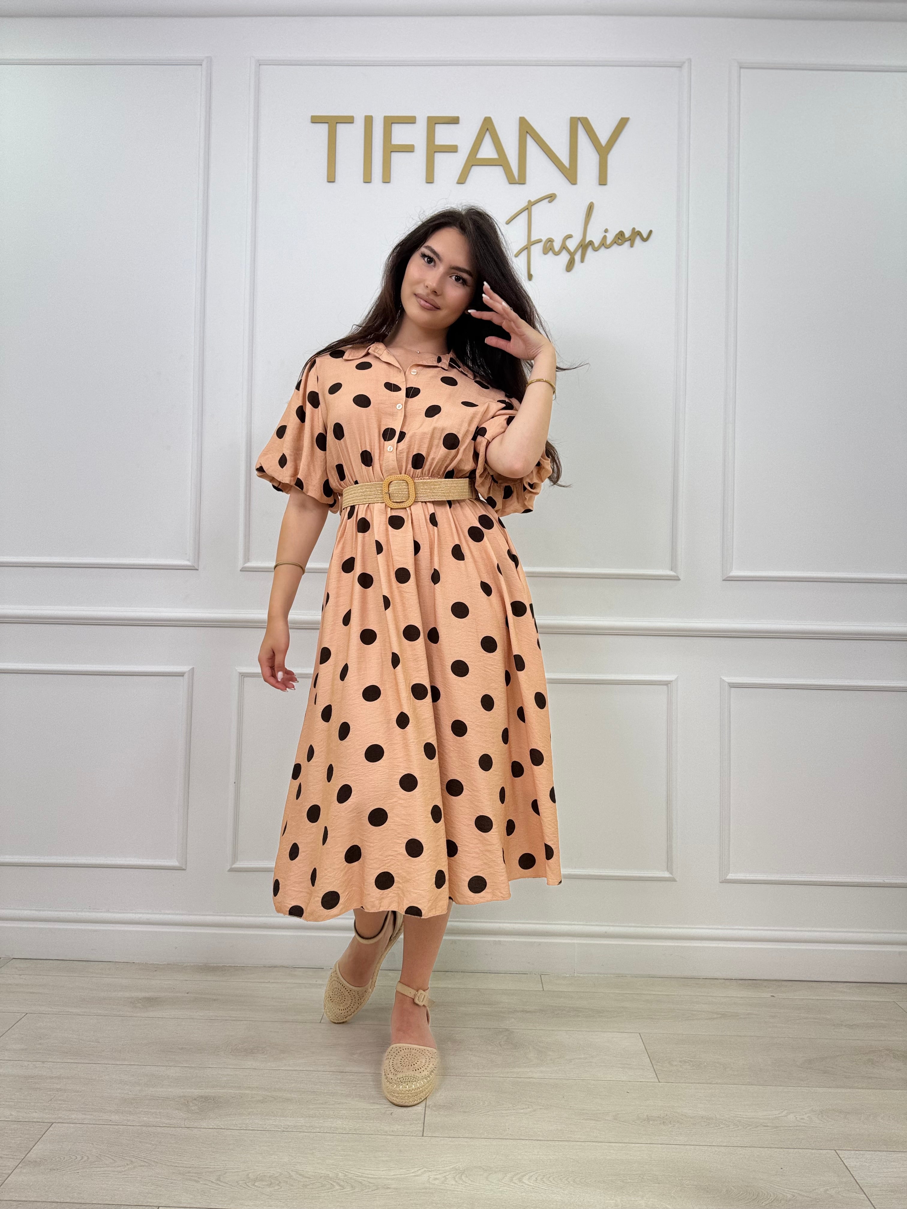 Rochie Calby Pudra