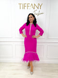 Rochie Dina Fuchsia