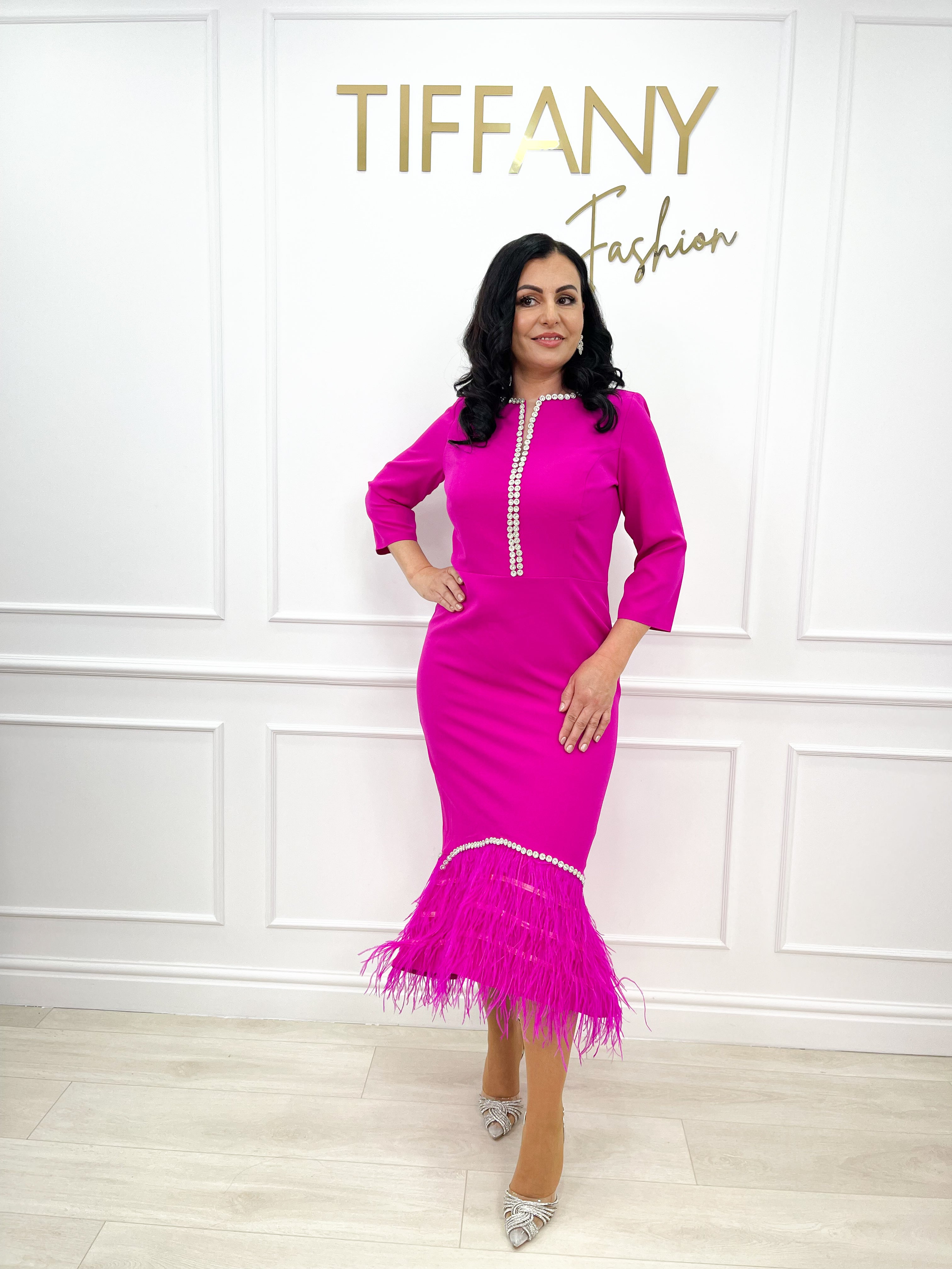 Rochie Dina Fuchsia