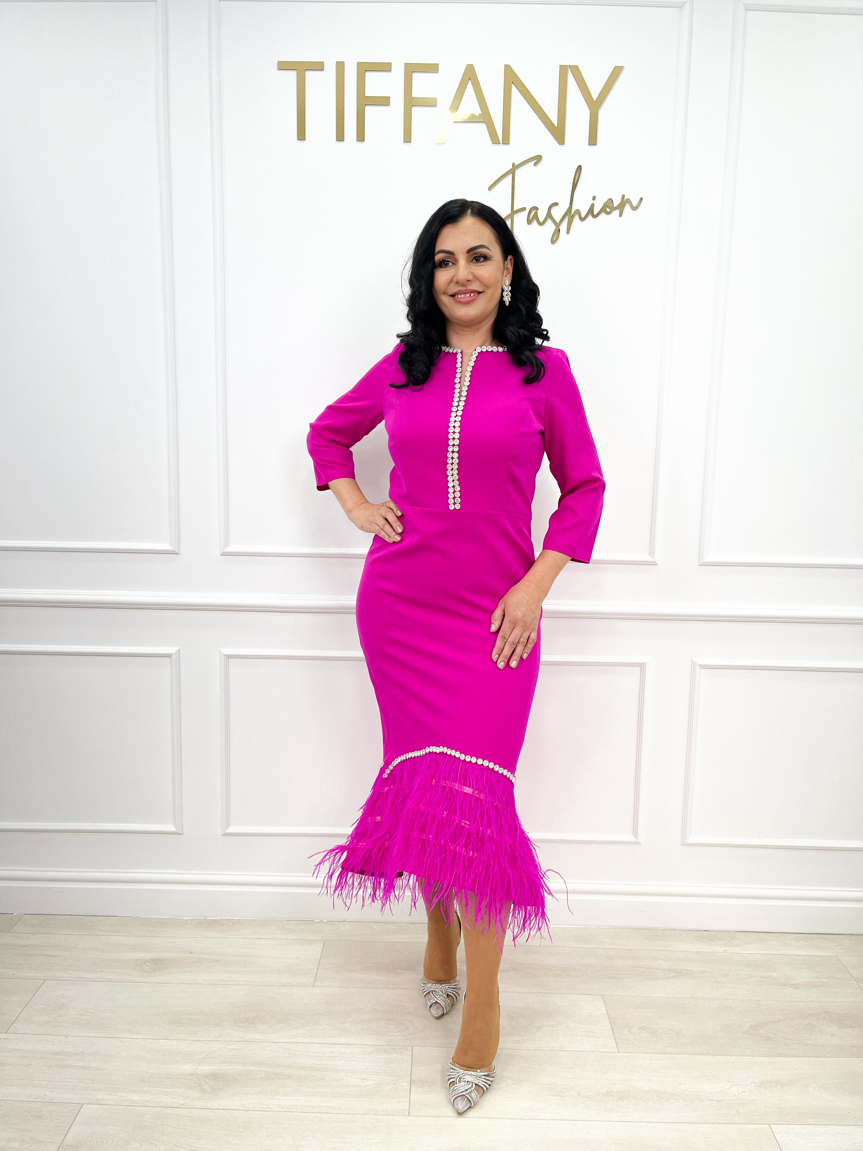 Rochie Dina Fuchsia