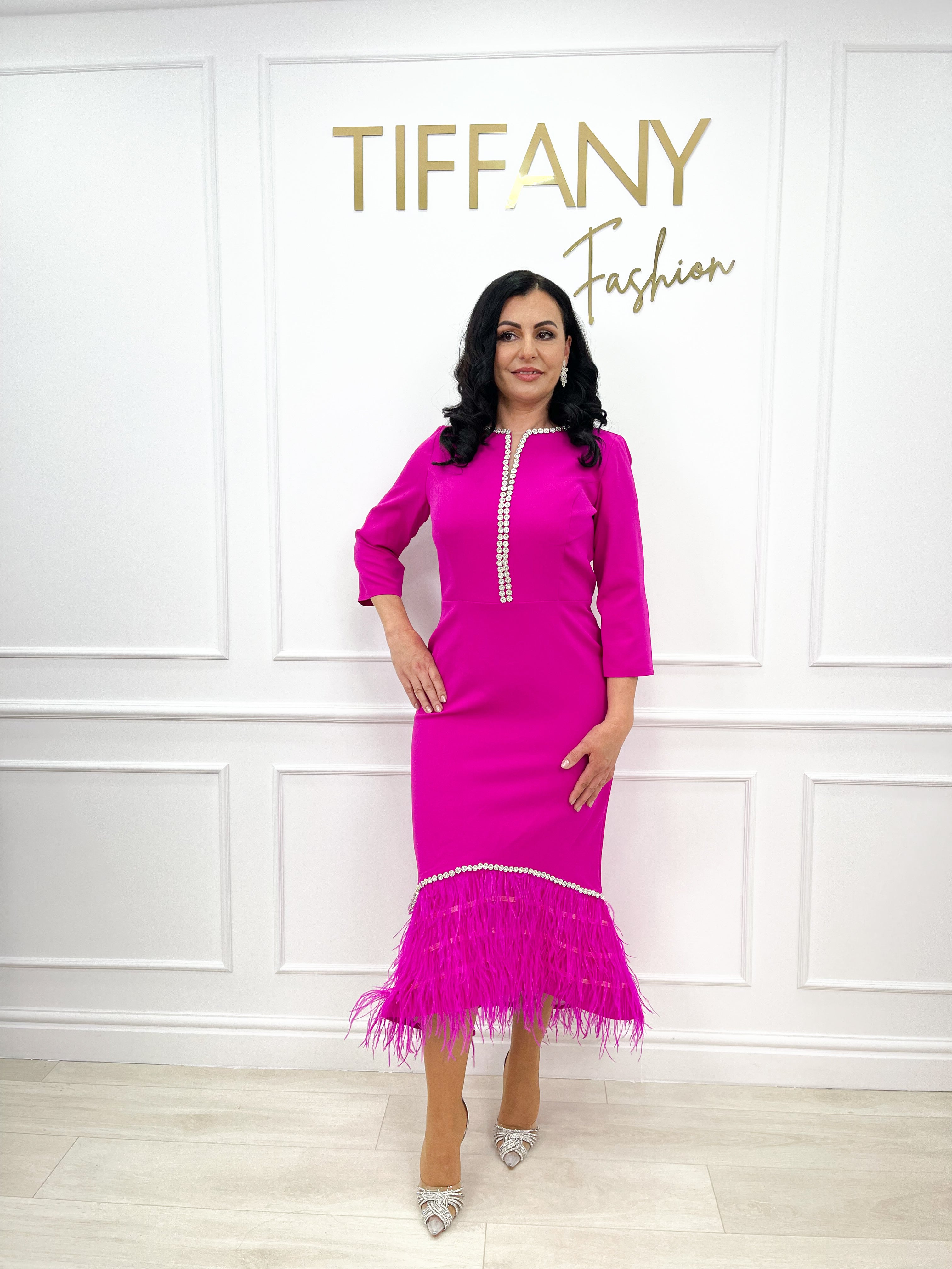 Rochie Dina Fuchsia